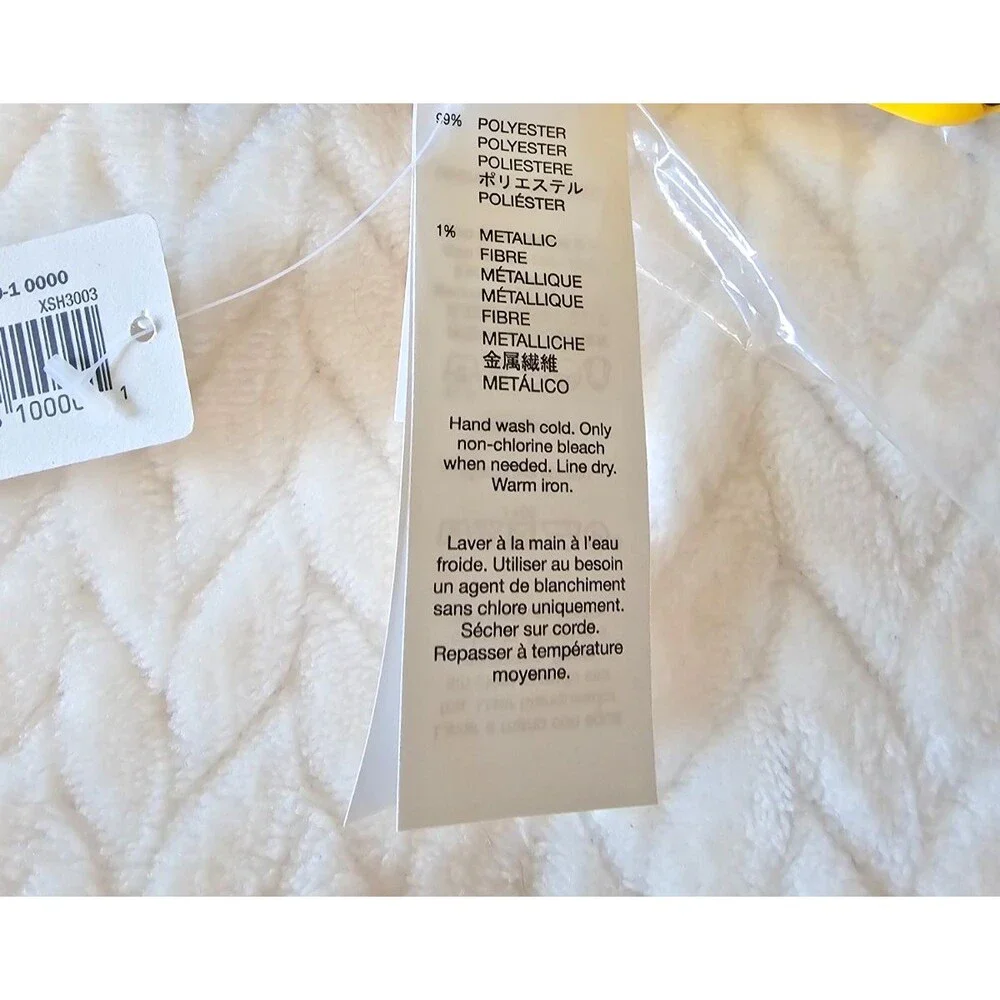 Gap-Tan Plaid Theme Scarf Long Gold Metallic Threads Poly blend-Infinity